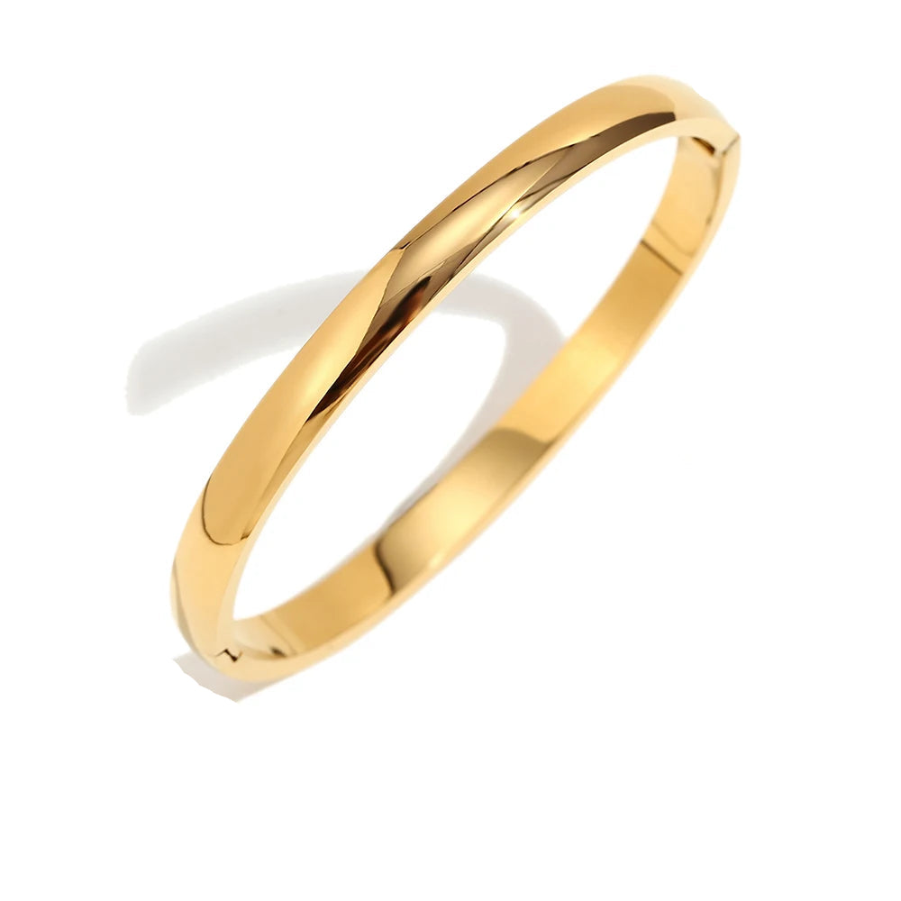 Pulseira Oval Dourada Hipoalergênica