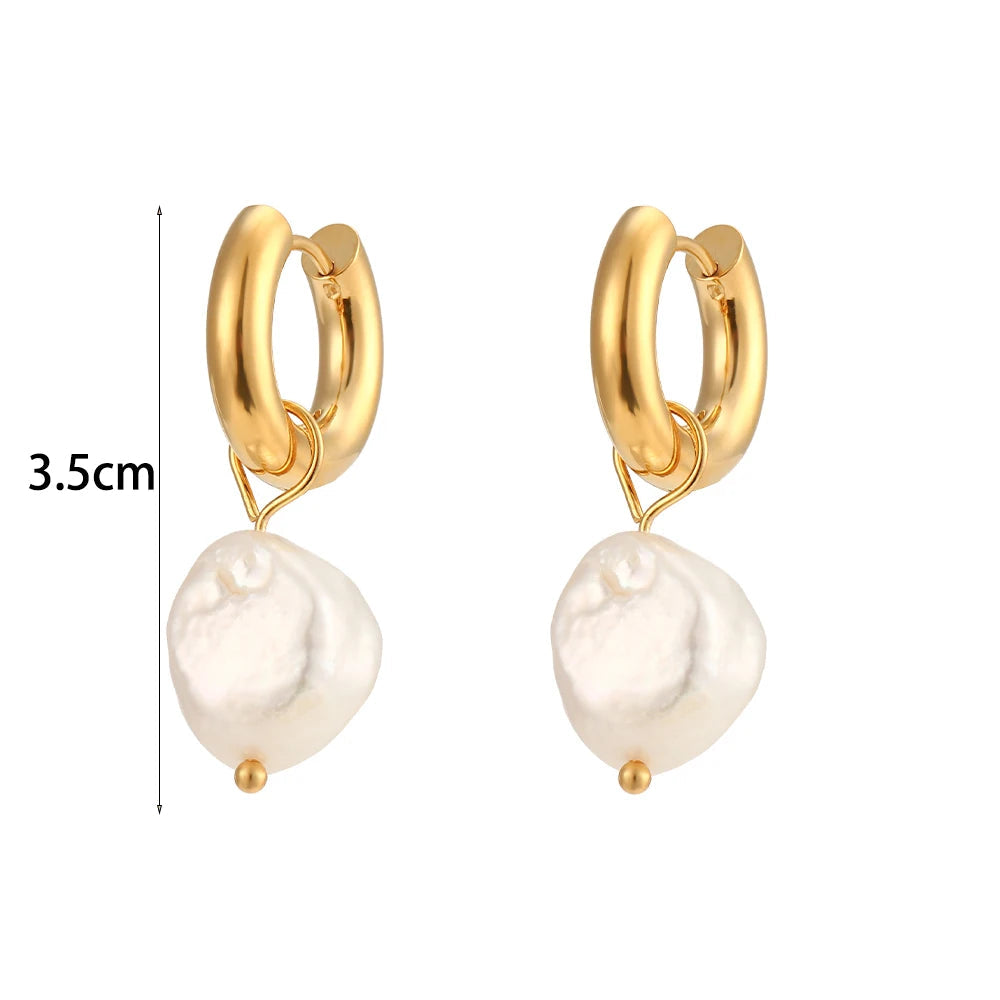 Brincos de Argola com Pérola