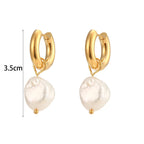 Brincos de Argola com Pérola