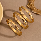 Ebbelle Minimalista Estrela Lua Strass Pulseira 18k Banhado A Ouro 316L Aço Inoxidável Charme À Prova de Água Joias Femininas