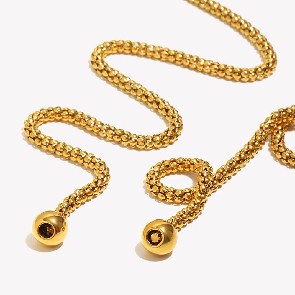 Ebbelle novo criativo múltiplas camadas quadrado colar de pérolas 18k banhado a ouro aço inoxidável feminino festa declaração jewerly