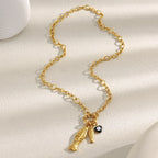 Ebbelle novo estilo oceano peixe pingente colar de aço inoxidável pvd chapeamento primavera fivela diy acessórios jóias femininas