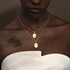 Ebbelle novo design de aço inoxidável constelação pingente colar banhado a ouro festa moda feminina pescoço jóias