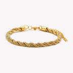 Ebbelle contas de clipe de cores mistas pulseira torcida tornozeleira corrente pvd banhado a aço inoxidável acessório de joias femininas