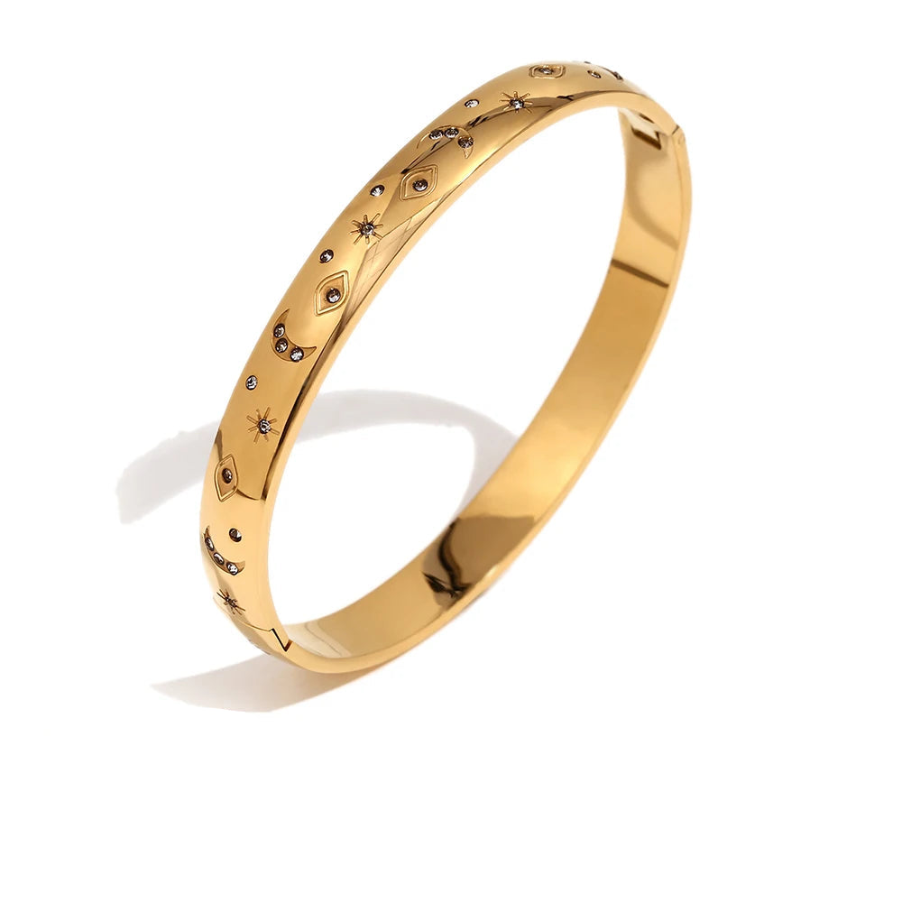 Pulseira Minimalista Estrela e Lua