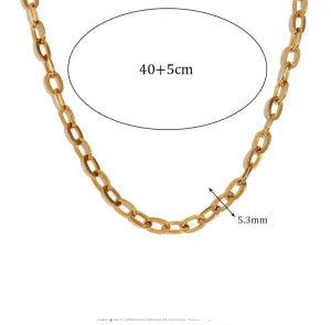 Gargantilha Corrente Dourada Elegante