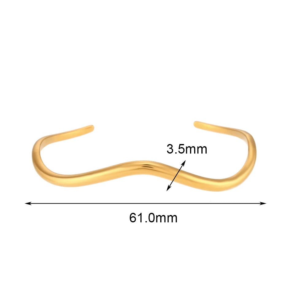 Pulseira Onda Dourada à Prova d'Água