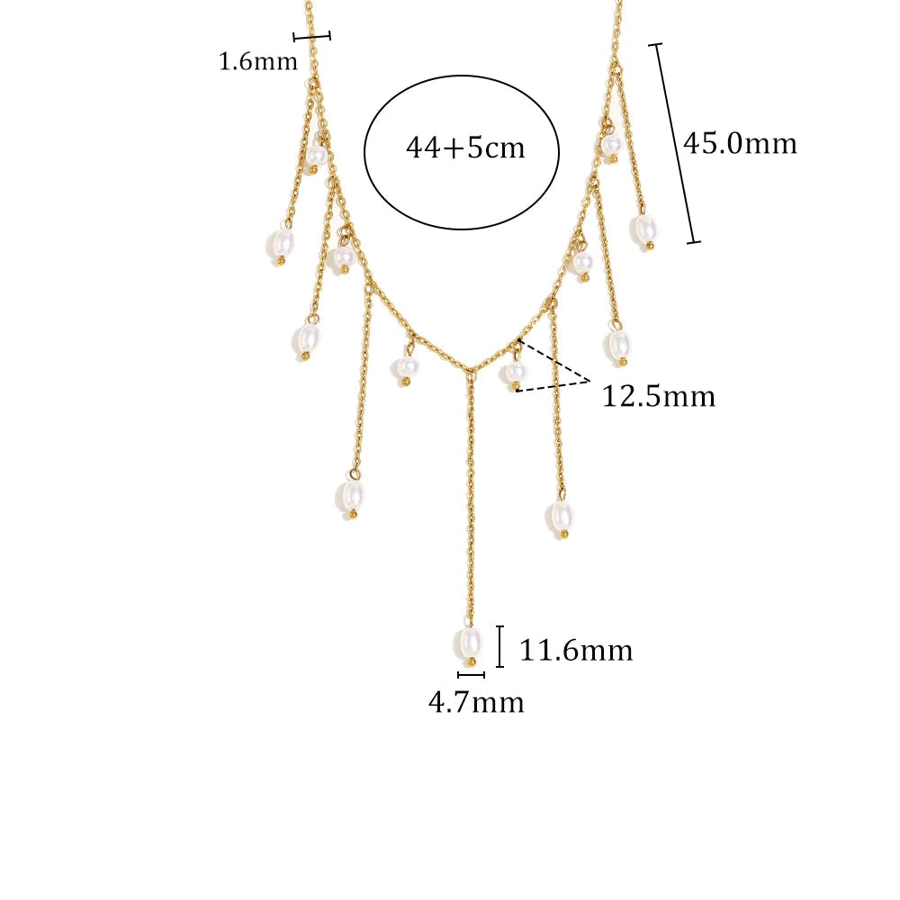 Colar Borla Pérola Elegante