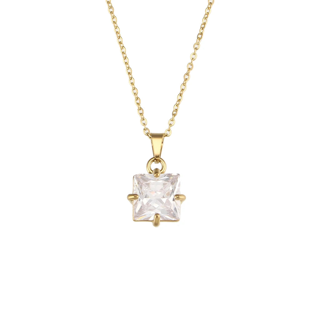 Colar Pingente Zircônia Cúbica