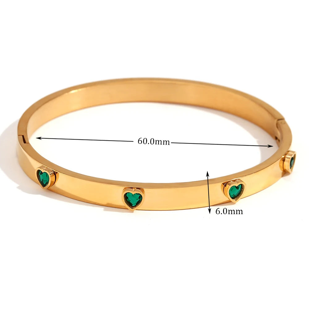 Pulseira Coração Zircônia Banhada a Ouro 18k